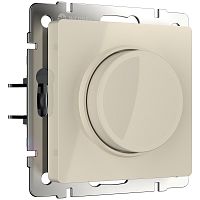 Светорегулятор поворотно-нажимной без рамки Werkel 5-600Вт слоновая кость глянцевый картинка